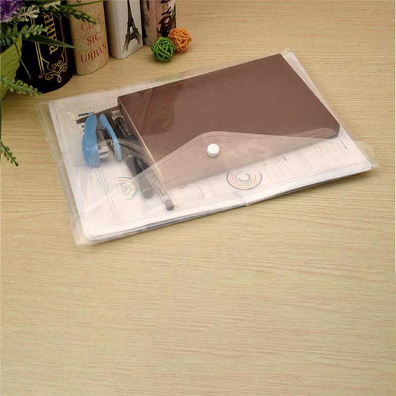 Heavy Duty Waterproof A4 Clear Plastic Document Bag File Holder Portfolio Notes Envelope Storage Case School Office Business Supplies