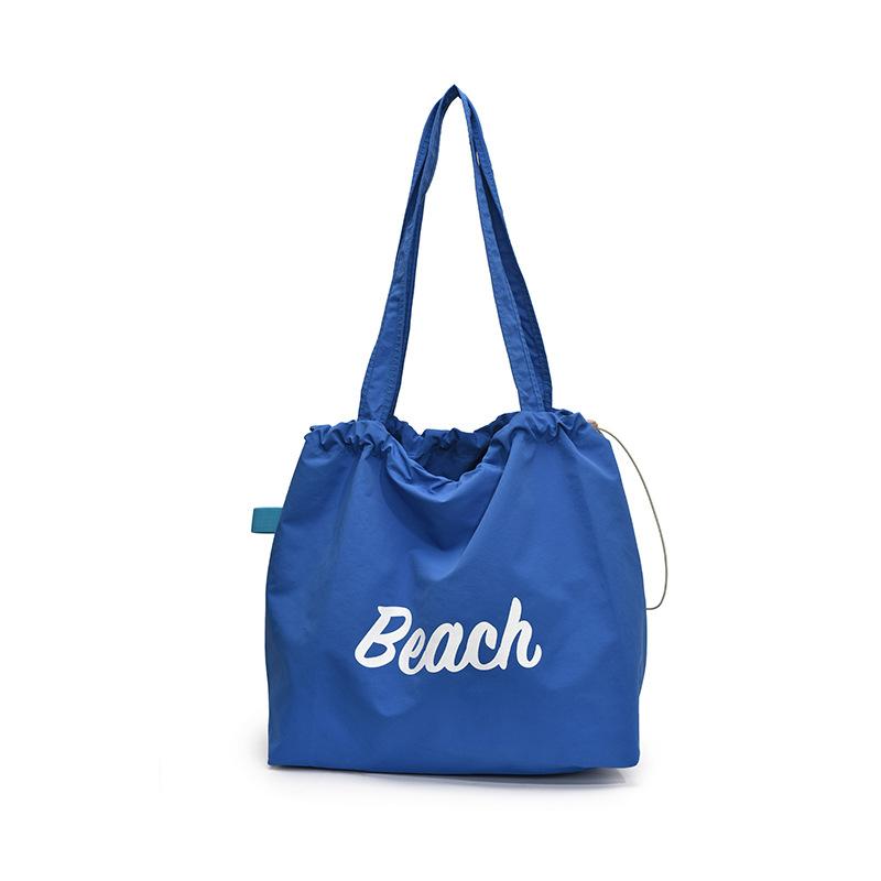 New Letter Printing Casual Large-capacity Tote Bag, Light Travel Versatile Lazy Wind Shoulder Stray Bag