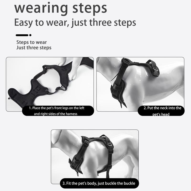 Sele for kjæledyr, reflekterende hundesele, justerbar sikkerhetsbånd, egnet for mellomstore og store hunder, Golden Retriever-sele for hund