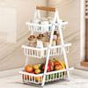3-Tiers Design Portable Fruit Basket Space-Saving Vegetable Storage Basket  Countertop Storage