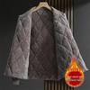 Men's Thickened Flannel-Lined Cotton Jacket - Autumn/Winter, Loose Fit, Plus Size, Warm Base Layer Outerwear