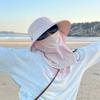 Summer Outdoor Travel Sunshade Sun Hat Detachable Cape Mask Sun Hat Women Ponytail Large Brim Beach Hats