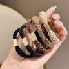Elastico per Capelli a Scrunchie in Lussuosa Pelle Nera - Elastico Durevole per Capelli da Donna