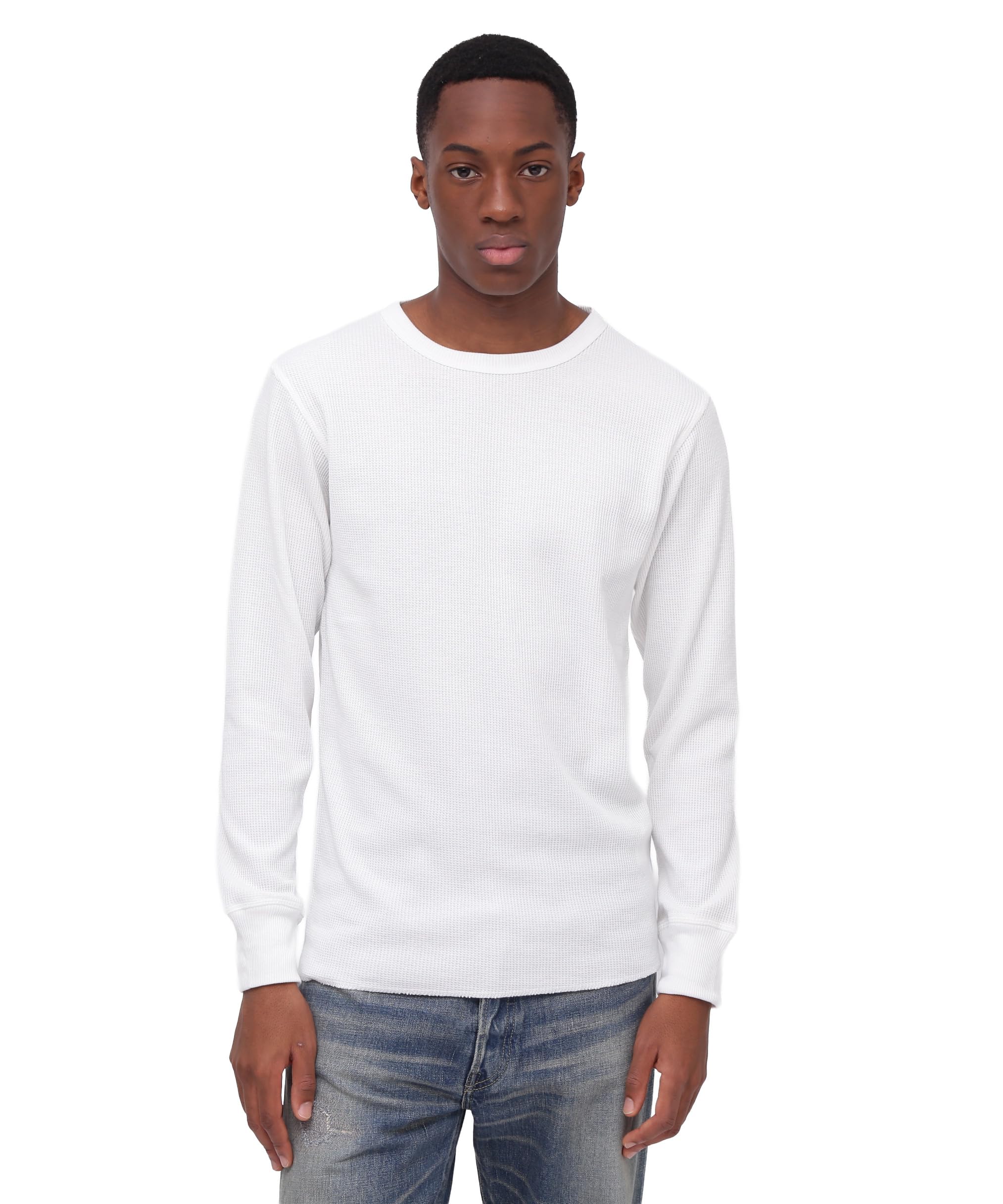 Avirex THERMAL CREW NECK Long Sleeve Thermal Crew Neck Size [DAILY] L/S T-SHIRT, Men s T-Shirt, 2XL, 033, Off-White, 783-3930006
