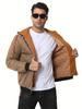 Men's Thick Solid Color Hooded Jacket for Spring, Autumn, and Winter - Air Force Style Casual Wear