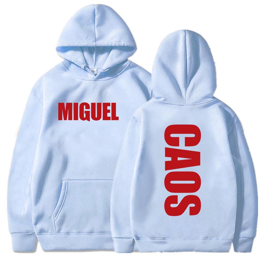 MIGUEL CAOS Album Hoodies Unisex Streetwear Long Sleeve Fleece Winter Hooded Sweatshirts Graphic Printing Clothing Pullover