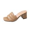 New Fashion Summer Female Sandals Sexy Ladies High Heels Square Open Toe Shoes Women Sandals Outside Slippers Size 35-42 WSH5081