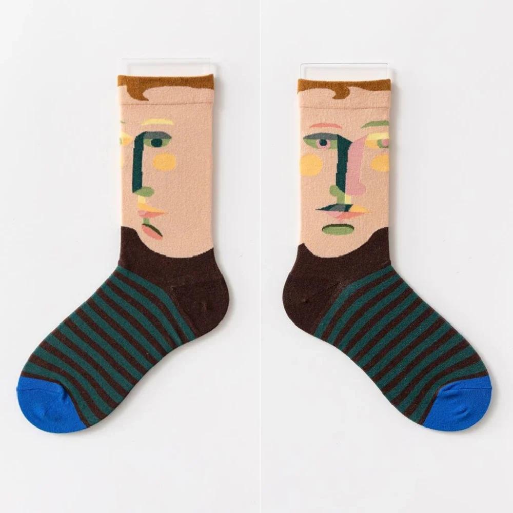 Colorful Cartoon Creative Fashion Vine Graffiti Novelty Men Women Socks Winter Warm Comfortable Cotton Sokken Dropship