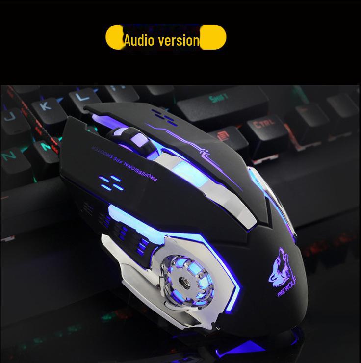 Free Wolf V5 Wired Gaming Mouse - Luminous Mechanical Design