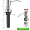 Soap Dispenser for Kitchen Sink, Sink Soap Dispenser with Longer Threaded Shaft Shank, 47" Extension Tube Connects Directly To Dish Soap Container,