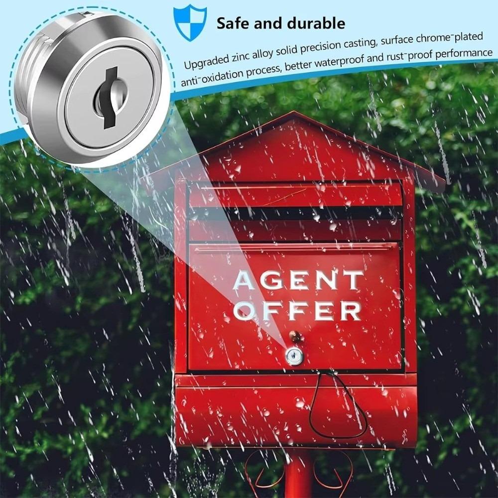 Portable Single Open Cabinet Lock Silver Easy Replacement Door Lock with 2 Keys Metal Cabinet Locker Lock Door