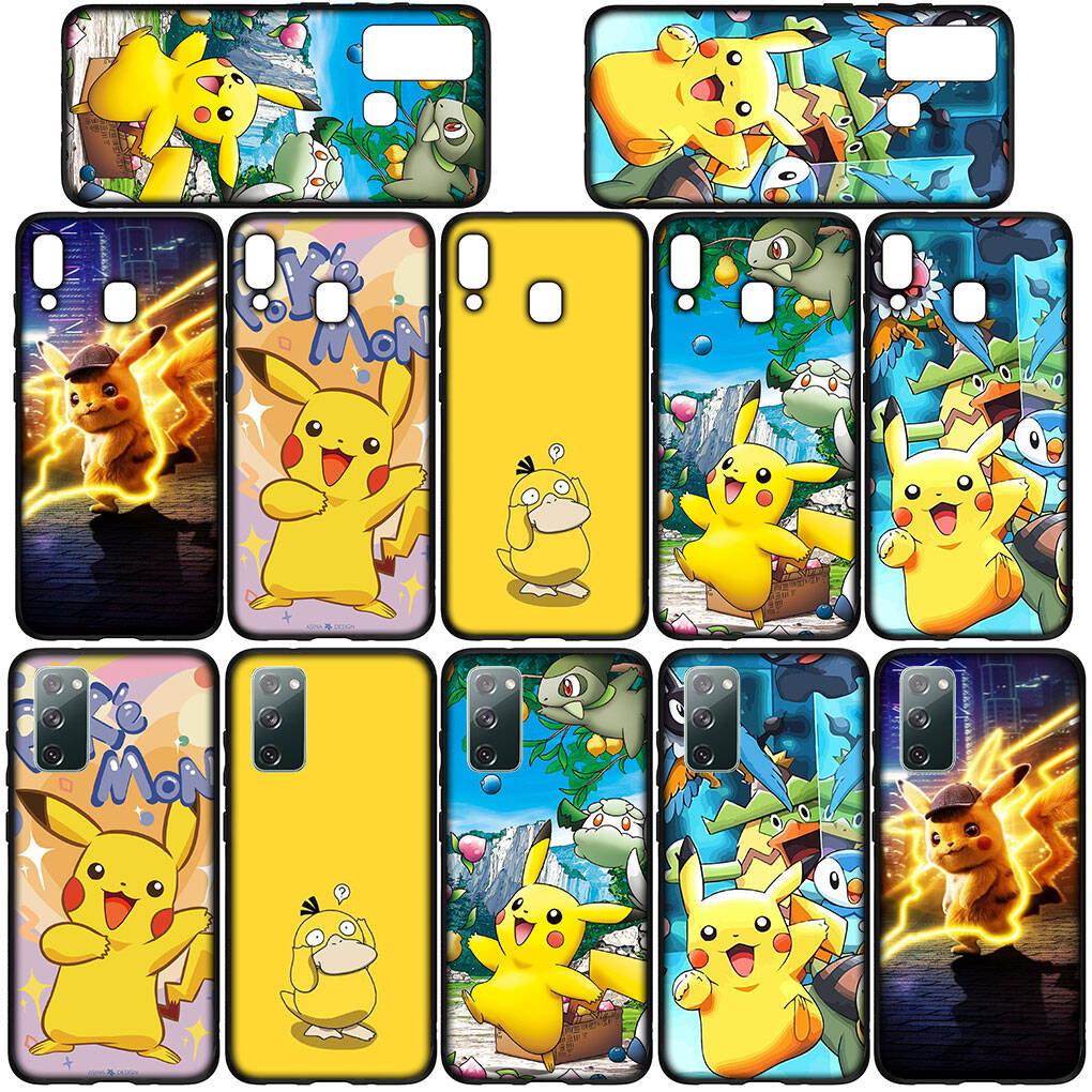 Cover for iPhone 17 16 15 Xiaomi Poco Redmi Note 14 13 12 11 Pro Max X 9 16e Samsung Galaxy S25 S24 S23 OPPO Huawei Psyduck Pokemon Pikachu Phone Case