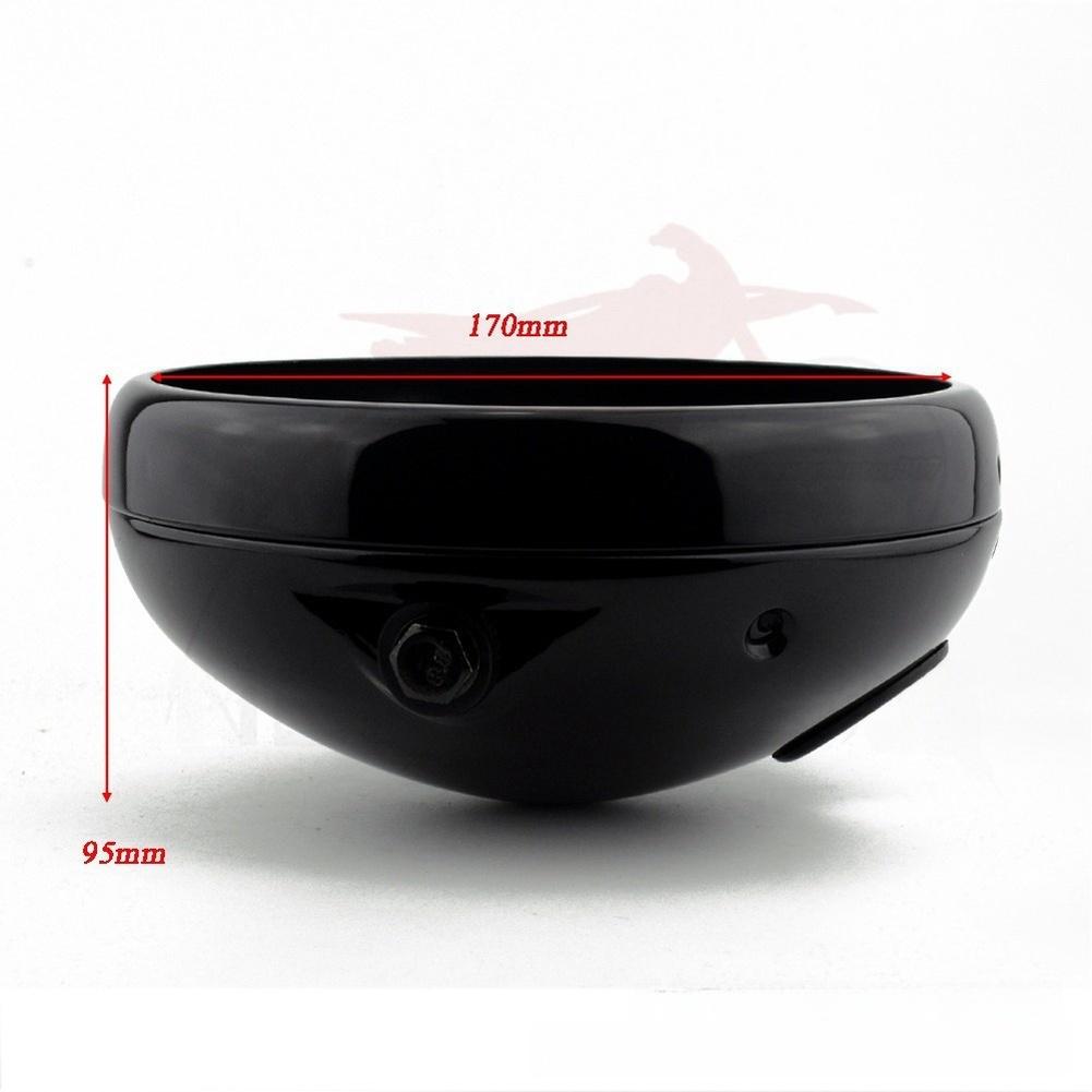 

Motorcycle Headlight Housing 7 Inch Retro Style Matte Dark Alloy Frame Supporting LED Lamp Compatibility for Classic Bikes China Mainland