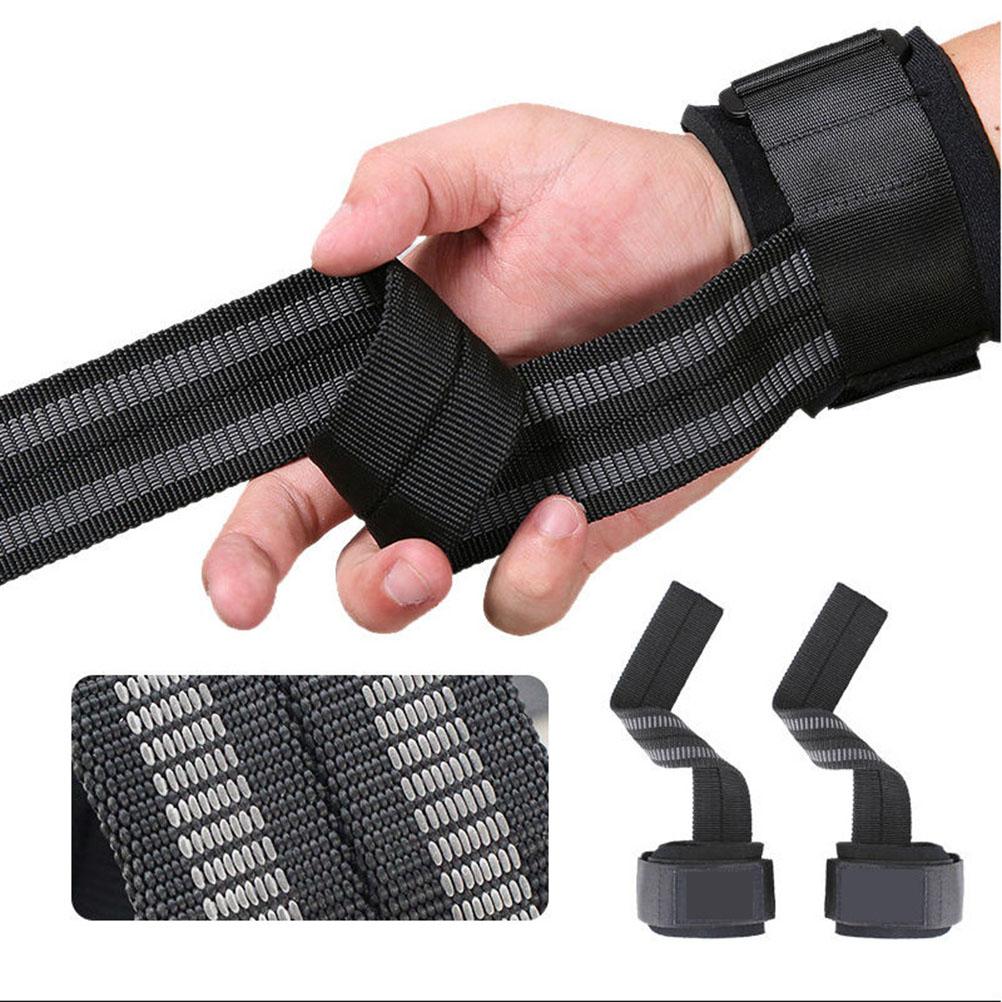 Weight Lifting Straps with Wrist Protector Double Sided Grip Adjustable Gym Straps for Deadlifts
