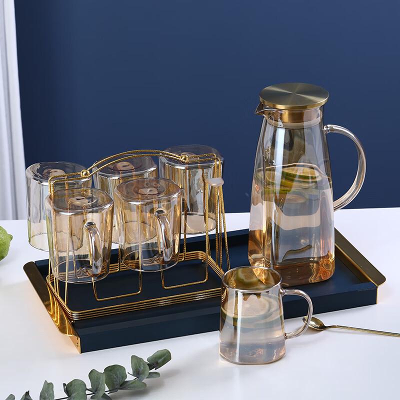 Nufeng Amber Borosilicate Glass Pitcher Set