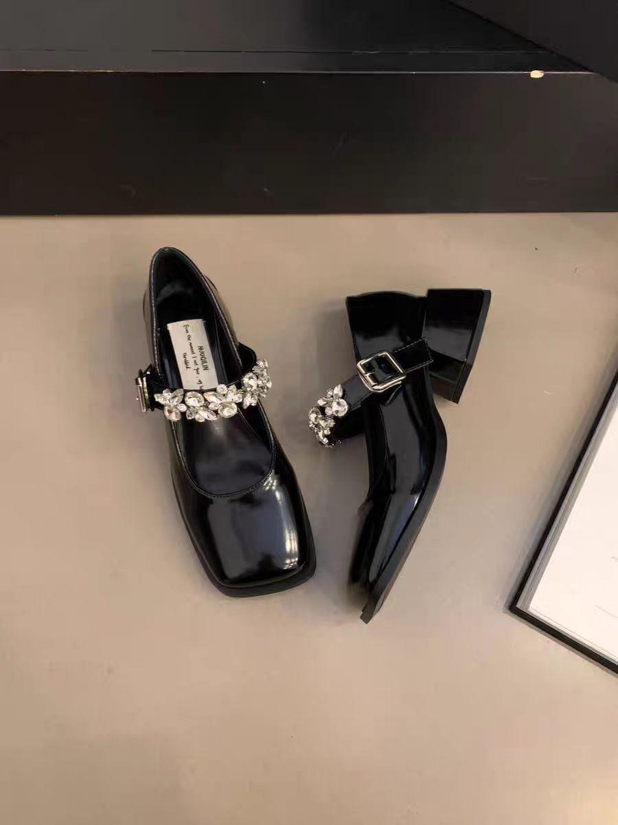 

Элегантные летние туфли с квадратным носком, женские туфли на каблуках, женская обувь Modis 2024, новое платье на каблуках, симпатичные туфли Мэри Джейн для женщин 39