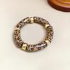 Neue gespleißte Bambusrohr Acryl Runde Armreifen für Damen Herren Mode Smuding Geometrische Armbänder Elastischer Armreif Partner Schmuck X