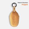 Alcantara Car Key Case Cover Shell Remote Buttons For Peugeot 408 508 3008 5008 2008 Suede Keychain Protectors Accessories