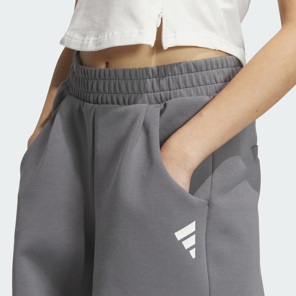 New Adidas Knitted Sports Pants Women's Gray JM4266