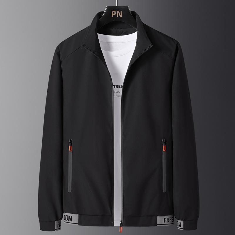 Coat Men's Autumn New Stand-up Collar Thin Jacket Men's Trench Coat Bomber Jacket Baseball Uniform