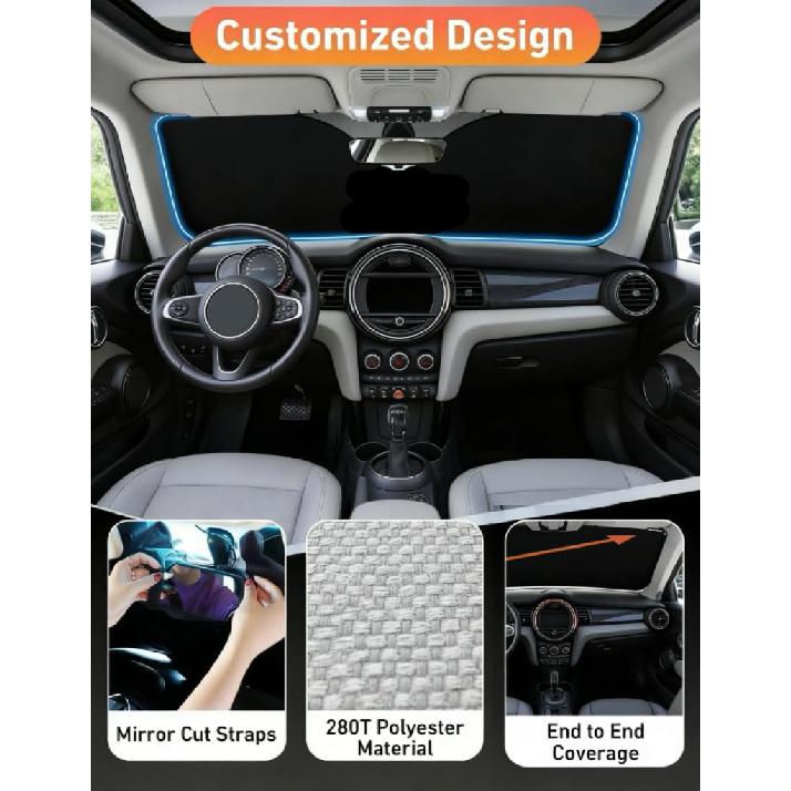 Car Sun Protector Windshield Shade For mini cooper R50 R52 R53 R55 R56 F54 F55 F56 F60 F66 F67 Front Window Sun Blocker Parking Heat Protection Cover