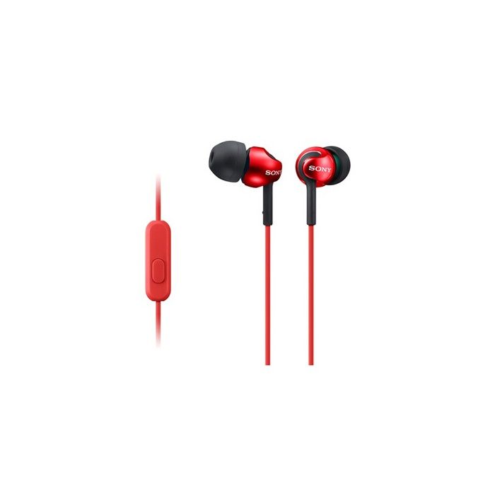 Ecouteurs intra-auriculaires - SONY - MDR-EX110LAR.AE - Rouge - Filaire - Télécommande