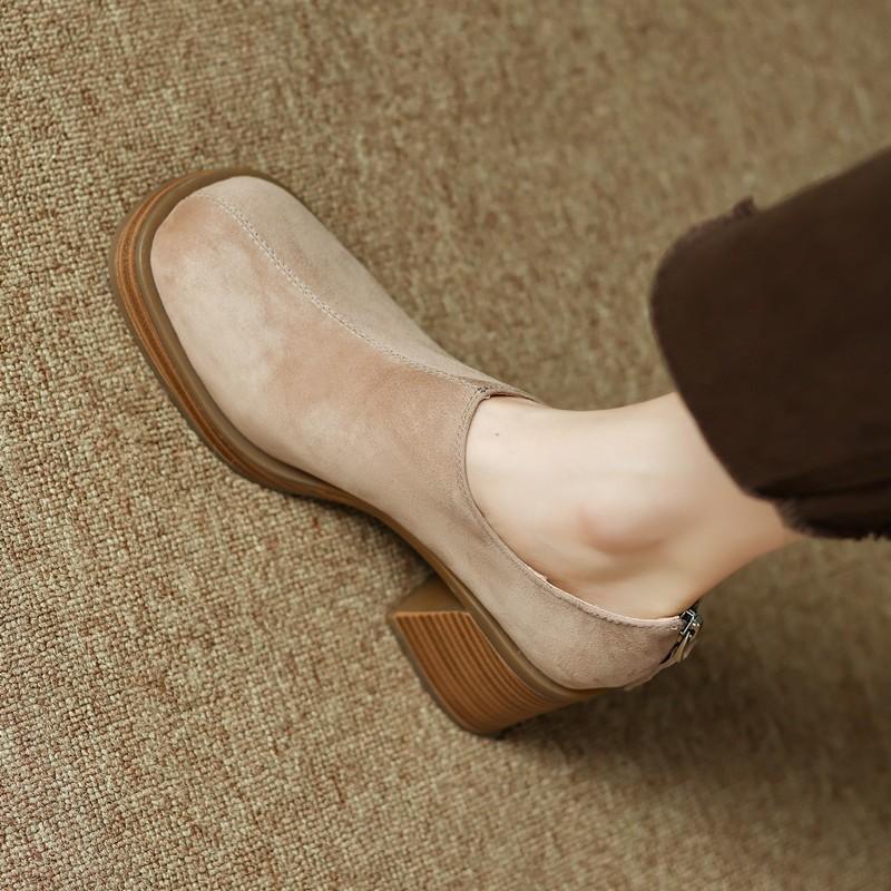 

Fashion Style Fashion Women s Spring and Autumn Ladies Thick Bottom Shoes Luxury Women Shoes Platform Shoes Square Head High Heels 35