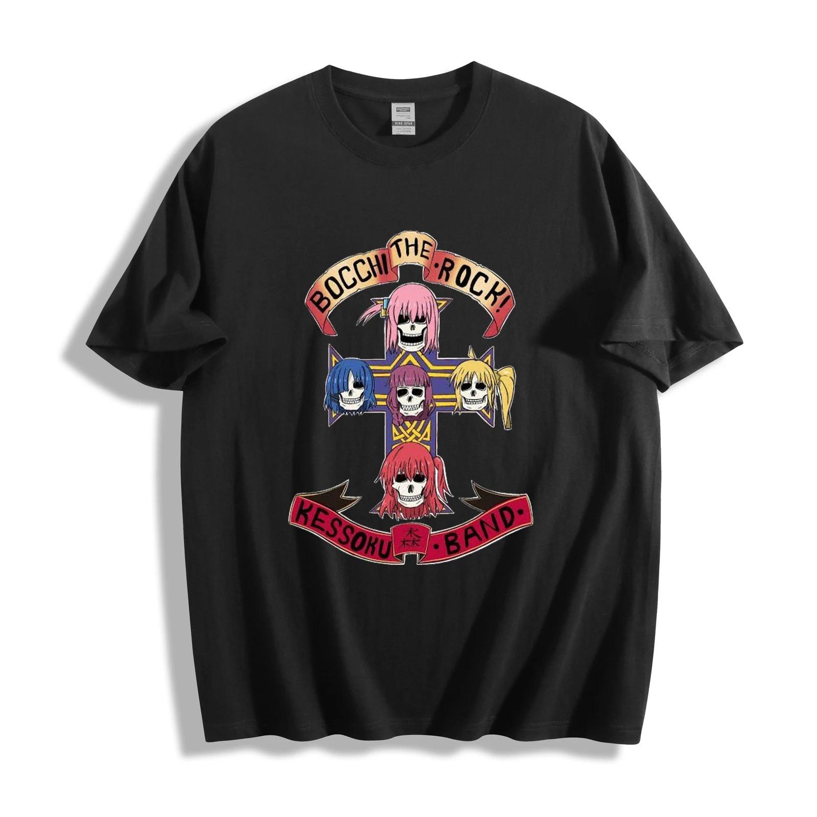 Bocchi the Rock! Kessoku Band Skull Cross T-Shirt M