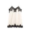European-American Style Women's Satin Lace Camisole - Autumn 2025 Collection, Color Block Design