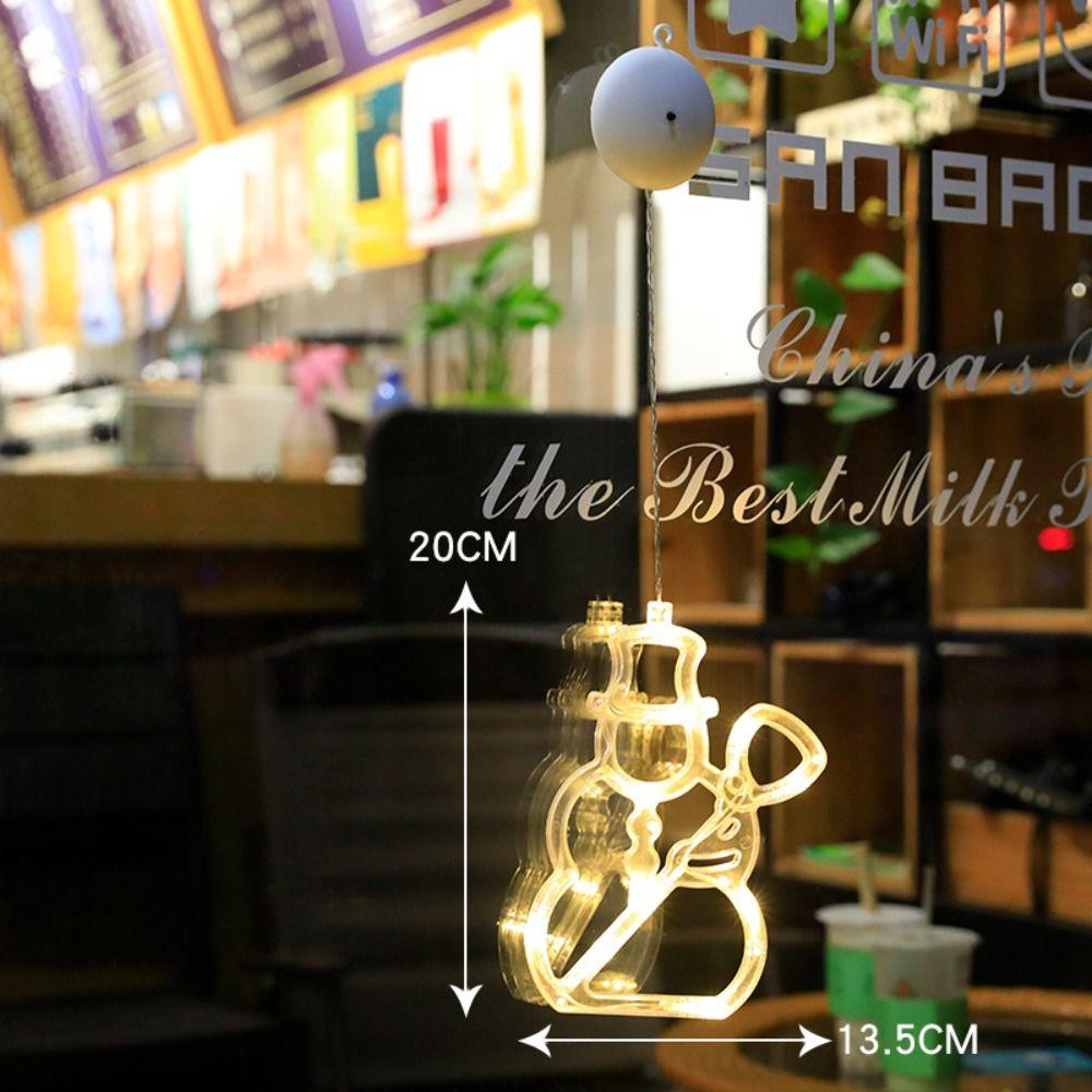 Star Moon Window Lamp LED Suction Cup Light Christmas Decoration Garland Fairy String Lights