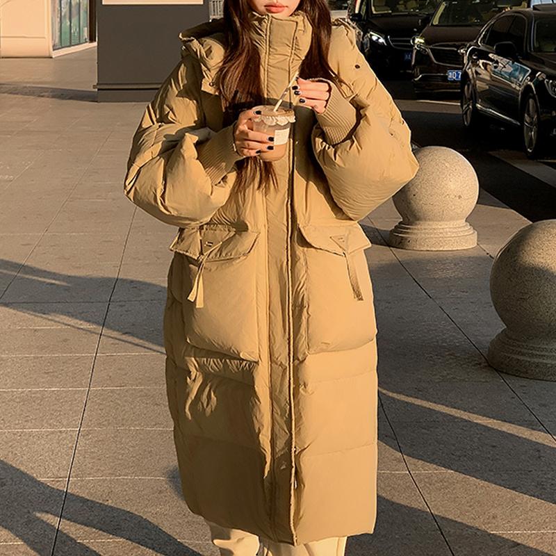 Fashion Winter Long Parkas for Women Plus Size Overcoats Hooded Elegant Loose Thick Warm New In Coats Lady Jackets