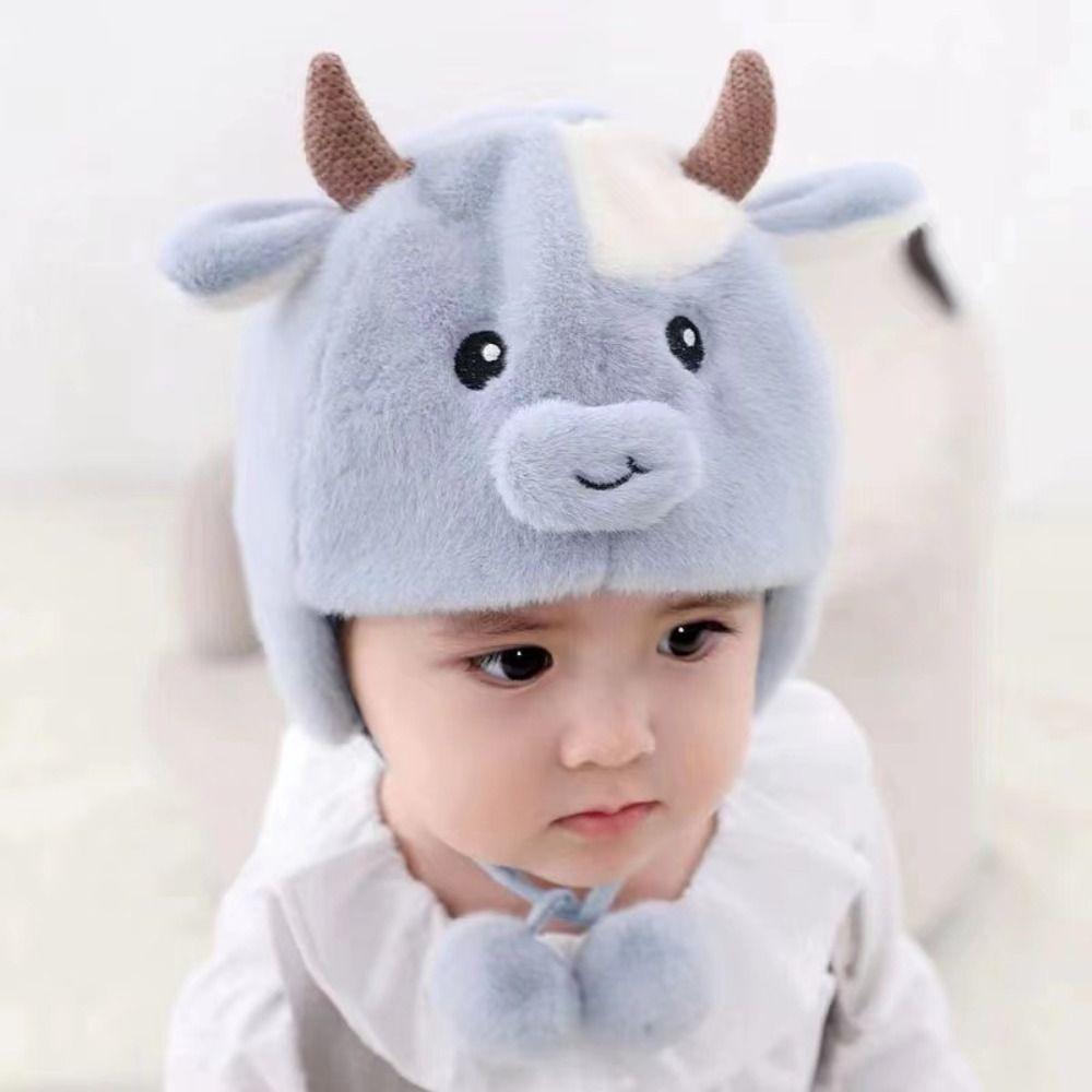 Ear Protection Winter Baby Hat Plush Baby Warm Cap Cartoon Infant Beanie Cap  Autumn/Winter