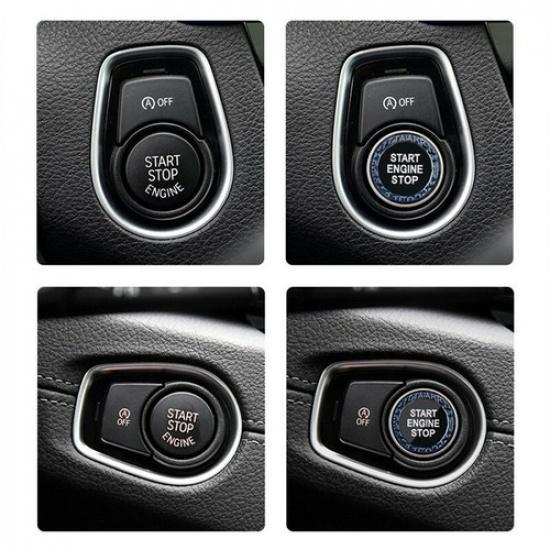 1X Crystal Buttons Cover Start Stop Engine Decals For BMW X5 Series F15 2014-18