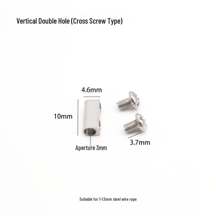 Adjustable Steel Wire Rope Clamp: Double Hole Locking Fastener for Billboards and Chandeliers