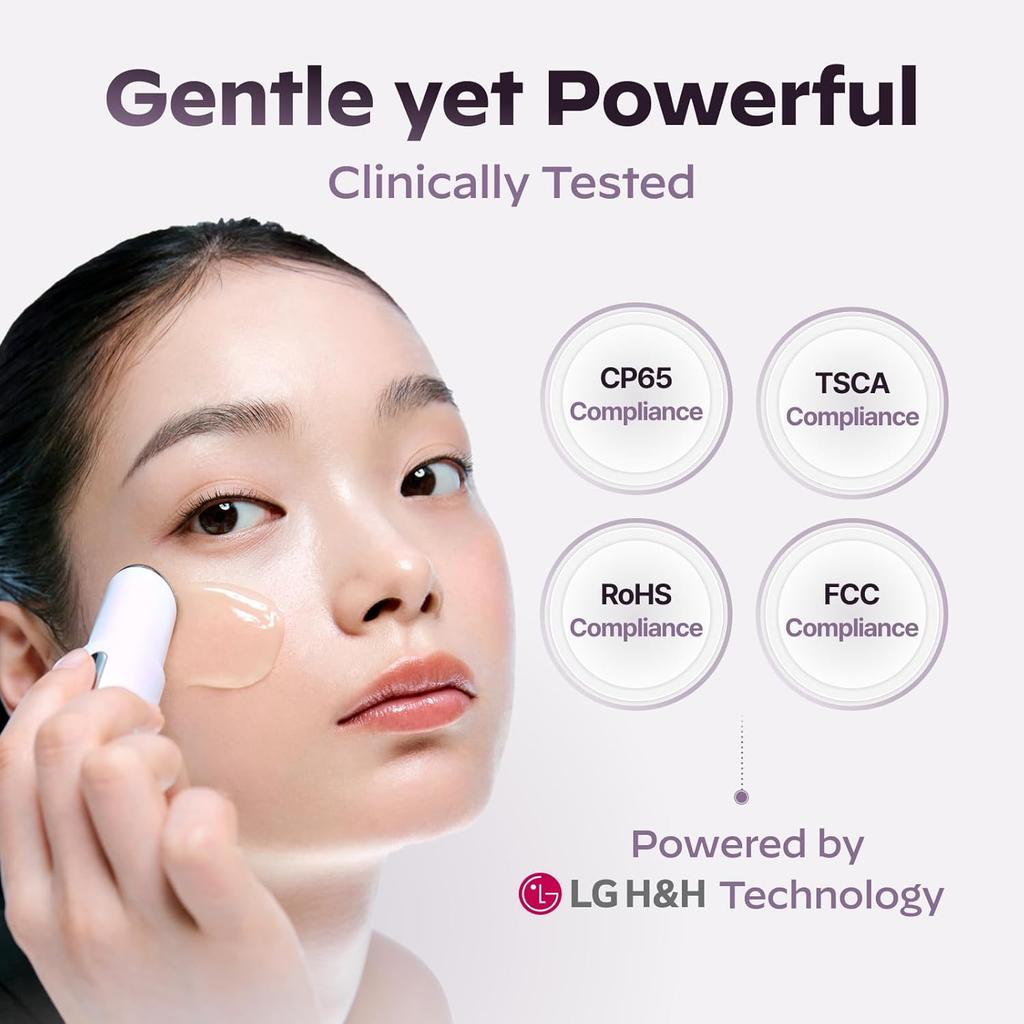 LG Pra.L Super-Foam Galvanic Booster Beauty Device – Mystic White