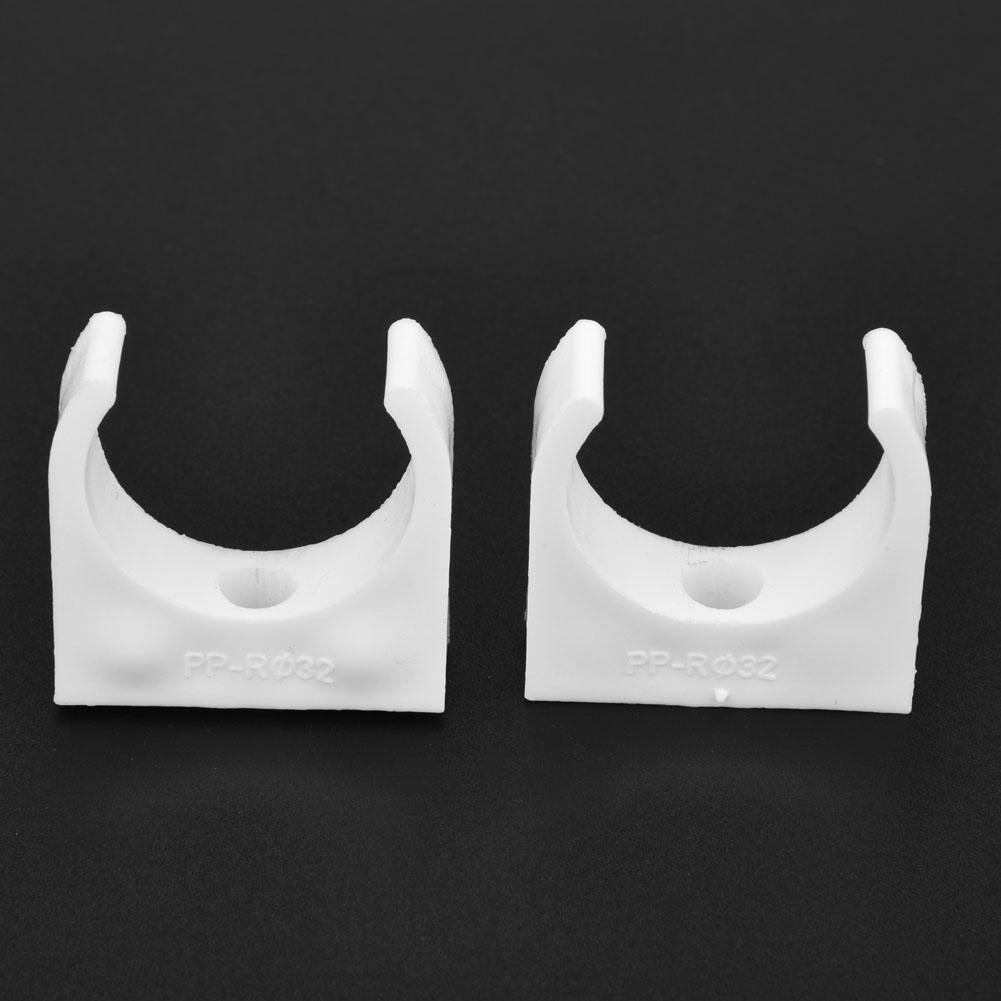 20pcs 16202532mm U Shaped Pipe Clamp Water Pipe Fixed Clips with Screws (32mm)