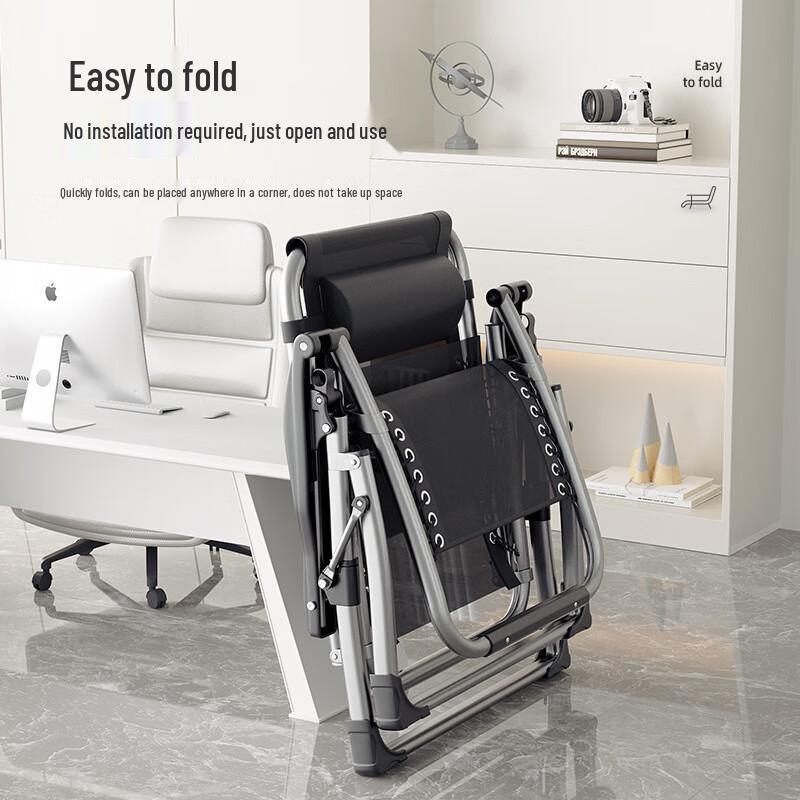 Foldable Metal Recliner with Cup Holder