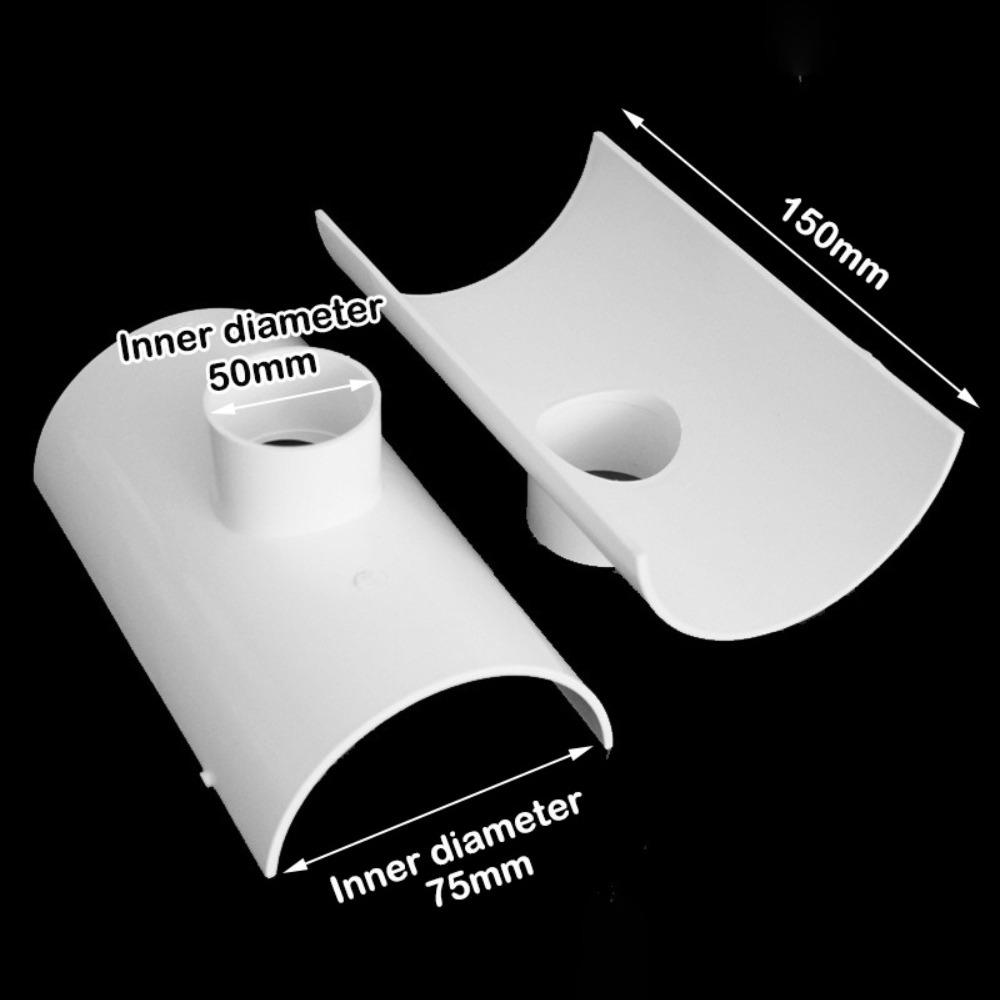 Accessori Idraulici Industriali PVC Raccordo a T Aperta Giunto Tubo 50/75/110mm Tubo Bianco Patch di Riparazione Connettori Tubo Casa Esterno
