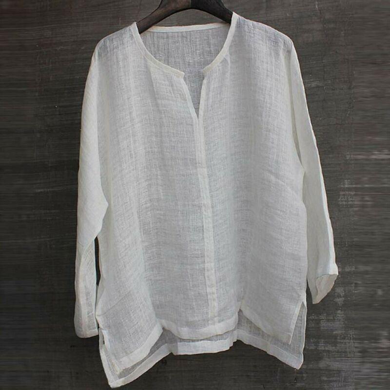 Premium Men's Linen Long Sleeve Shirt For Summer With Cool Loose Casual Design M-3xl