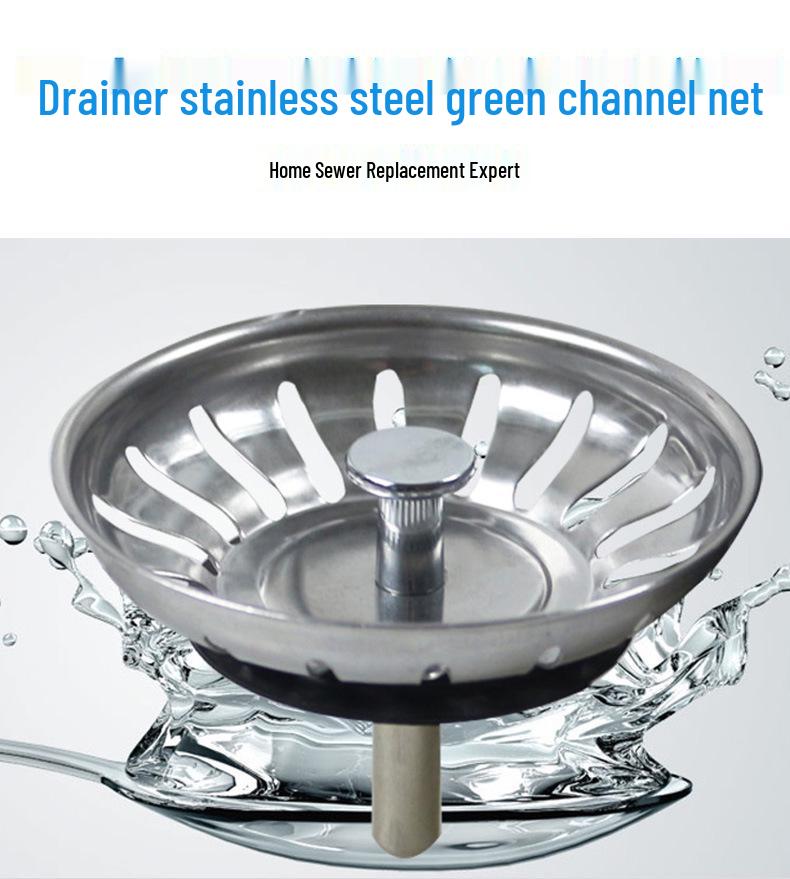 Cross-Border Sink Drain Accessories: British Style Stainless Steel Drain Head