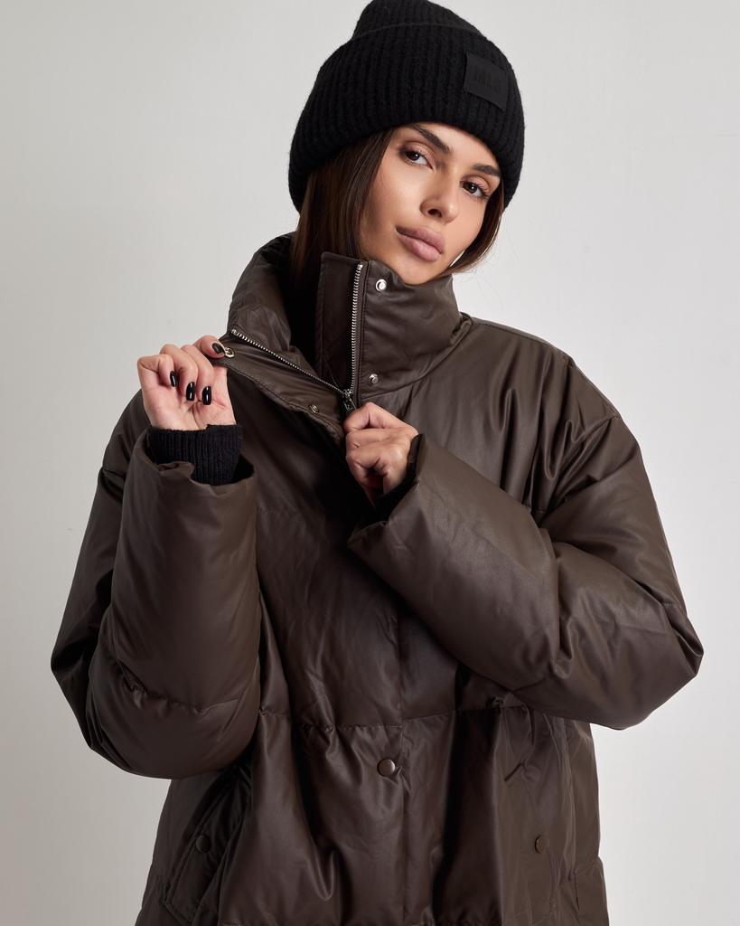 Пальто зимнее длинное TWЗ 2998 S кофе