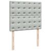 Vidaxl Letto Continentale Con Materasso, Grigio Chiaro, 120X190Cm, Velluto