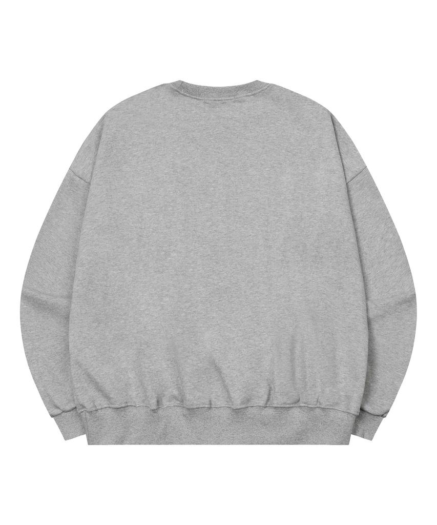 MUCENT Monique Blur Logo Cross Leather Patch Sweatshirt Unisex (2 Colors)