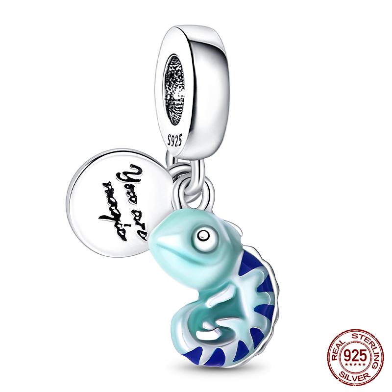 Original Ocean Series Fit 3Mm Bracelet 100% Authentic Copper Turtle Crab Mermaid Charm Beads Diy Jewelry Gift