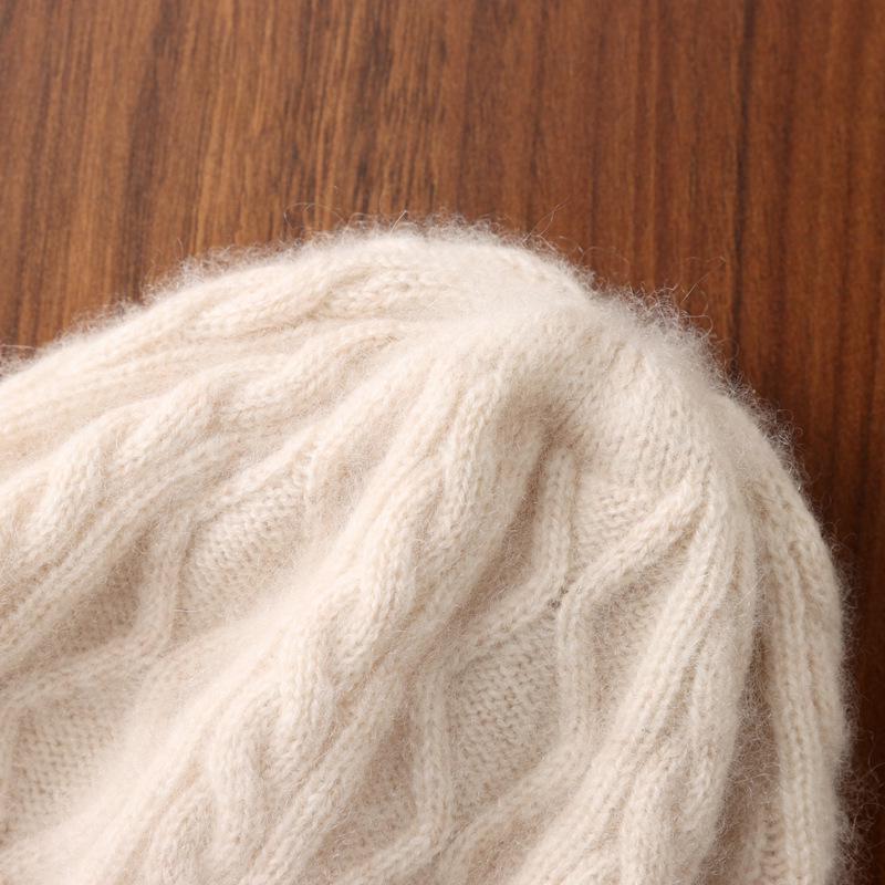 "Unisex Strickmütze aus reiner Wolle mit Ohrenschutz - Warm für Herbst & Winter"