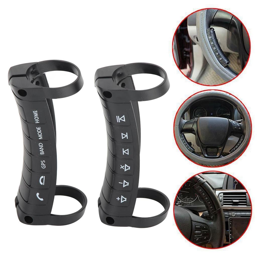 Akoson Steering Controller Universal Car Steering Wheel Remote Control DVD Navigation Button Controller Car Aftermarket Accessories Black