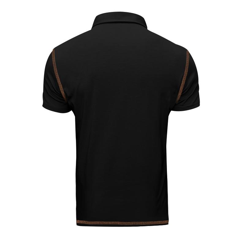 Sommar Herr Kortärmad Pikétröja Stilfull Herr Pikétröja Topp Femrandig Piké Herr T-shirt