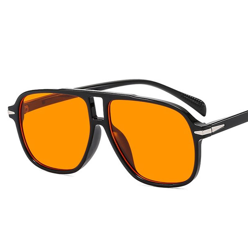 Vintage Oversized Pilot Sunglasses Women  Big Black Orange Vintage Sun Glasses For Ladies Eyewear Popular Shades Windproof
