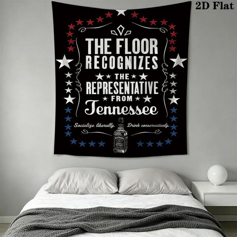 Jack Daniel'S Old No Brand Tennessee Sour Mash Whiskey Jack Daniel Distillery Lynchburg Tenn Usa Tapestry Background Cloth Wallmounted