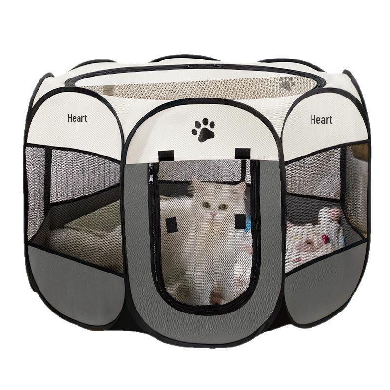 Universal Enclosed Pet Tent: Cat & Dog Nest with Octagonal Cage & Delivery Room Labor Kit